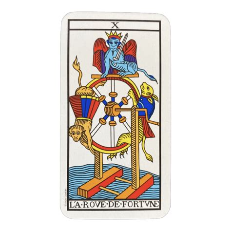 la rueda de la fortuna tarot marsella|X – La Rueda de la Fortuna (La Roue de la fortune) 